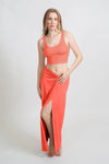 SALE KOY Resort Laguna Coral Punch Maxi Skirt Cover Up