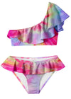 Stella Cove Pink Tie Dye One Shoulder Girls Bikini - Key West Swimwear