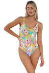 Sunsets Botanical Bliss Sandbar Rib Veronica One Piece