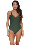 Sunsets Island Green Veronica One Piece