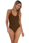 Sunsets Tiki Brown Veronica One Piece