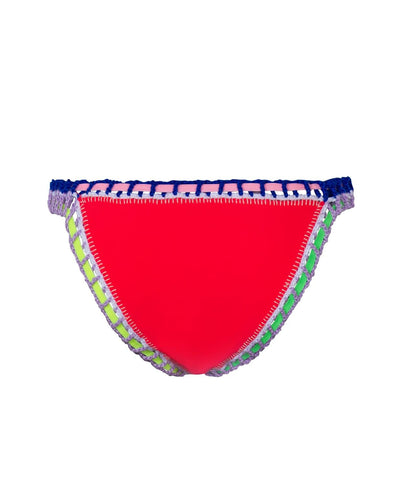 PQ Swim Ferrarini Red Crochet Bottom