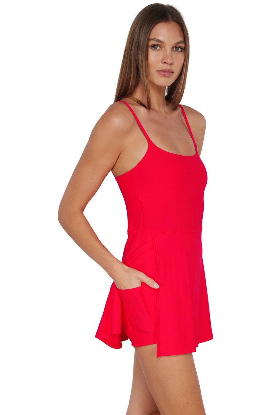 Sunsets Geranium Naomi Swim Dress One Piece