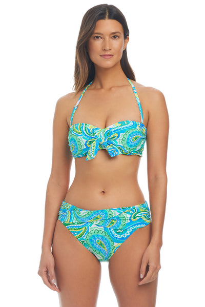 Bleu Rod Beattie More Is More Tie Front Bandeau Top