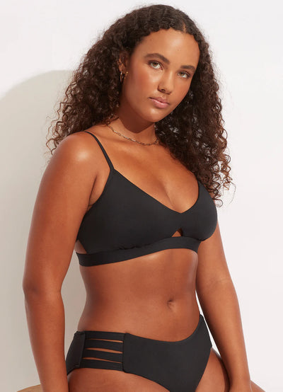 Seafolly Collective Black Hybrid Bralette Top