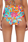 Sunsets Festive Floral Sandbar Rib Capri High Waist Bottom