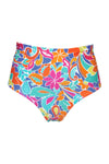 Sunsets Festive Floral Sandbar Rib Capri High Waist Bottom