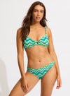 Seafolly Neue Wave Jade Ring Front Bralette Top