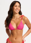 Seafolly Mesh Effect Chilli Red Slide Triangle Top