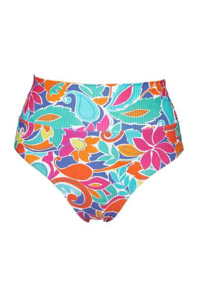 Sunsets Festive Floral Sandbar Rib Hannah High Waist Bottom