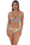 Sunsets Festive Floral Sandbar Rib Hannah High Waist Bottom