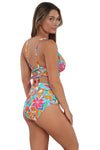 Sunsets Festive Floral Sandbar Rib Hannah High Waist Bottom