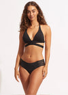 Seafolly Collective Black Multi Strap Hipster Bottom