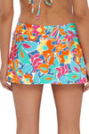 Sunsets Festive Floral Sandbar Rib Sporty Swim Skirt