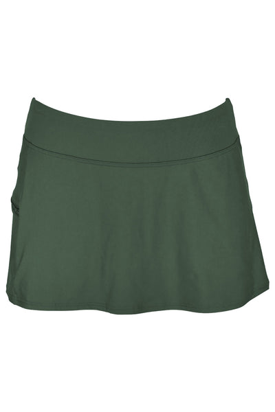 Sunsets Island Green Sporty Swim Skirt Bottom