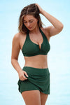 Sunsets Island Green Sporty Swim Skirt Bottom