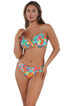 Sunsets Festive Floral Sandbar Rib Crossroads Underwire Top