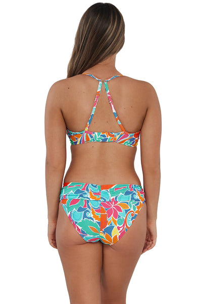 Sunsets Festive Floral Sandbar Rib Crossroads Underwire Top