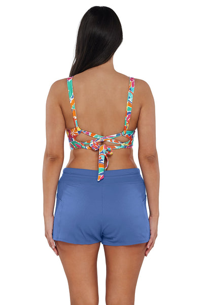 Sunsets Festive Floral Sandbar Rib Elsie Top