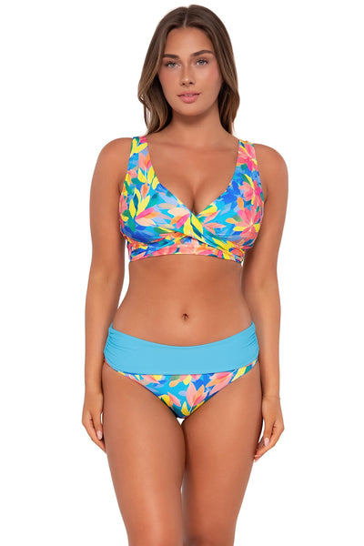 Sunsets Shoreline Petals Capri High Waist Bottom