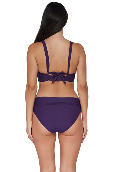 Sunsets Paradise Plum Capri High Waist Bottom