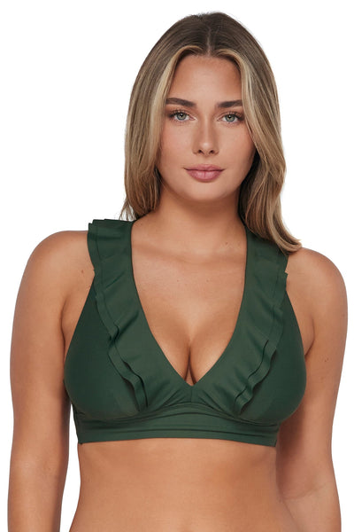 Sunsets Island Green Willa Wireless Top