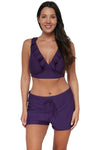 Sunsets Escape Paradise Plum Laguna Swim Short Bottom