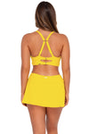 Sunsets Lemon Zest Sandbar Rib Sporty Swim Skirt