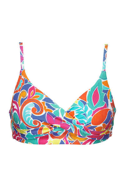 Sunsets Festive Floral Sandbar Rib Lyla Bralette Top