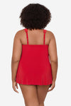 Miraclesuit Plus Razzle Dazzle Cayenne Red Tankini Top