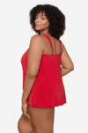 Miraclesuit Plus Razzle Dazzle Cayenne Red Tankini Top