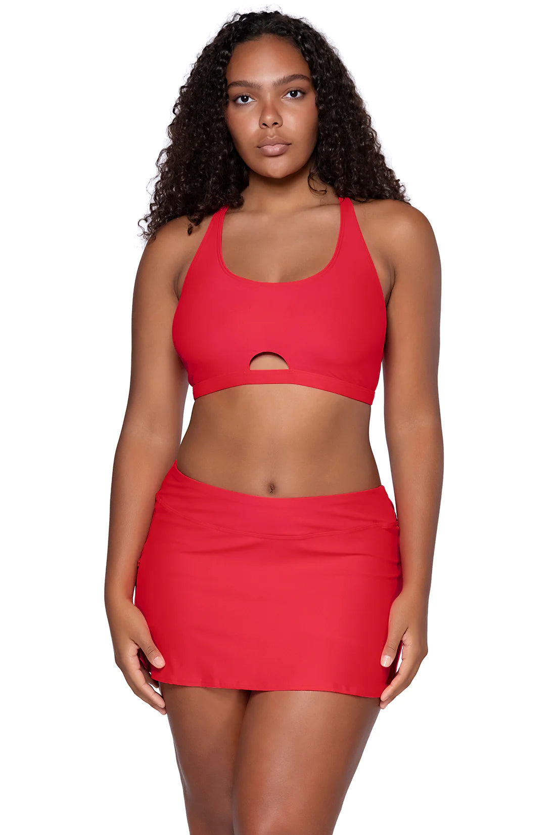 Red 2024 swim skirt