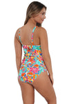 Sunsets Festive Floral Sandbar Rib Zuri V-Wire Tankini Top