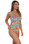 Sunsets Festive Floral Sandbar Rib Zuri V-Wire Tankini Top