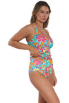 Sunsets Festive Floral Sandbar Rib Zuri V-Wire Tankini Top