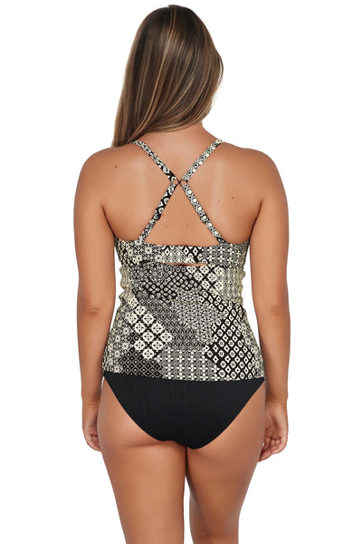 Sunsets Venice Seagrass Texture Zuri V-Wire Tankini Top