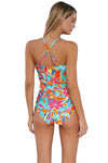 Sunsets Festive Floral Sandbar Rib Simone Tankini Top