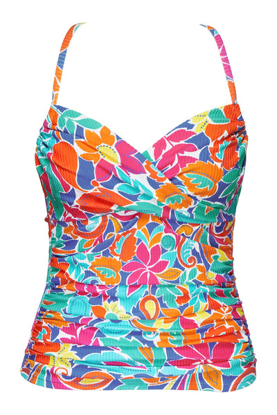 Sunsets Festive Floral Sandbar Rib Simone Tankini Top