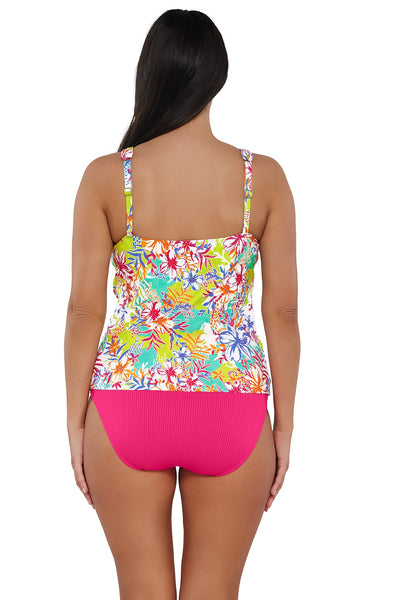 Sunsets Escape Botanical Bliss Sandbar Rib Emerson Tankini Top