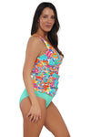 Sunsets Escape Festive Floral Sandbar Rib Emerson Tankini Top