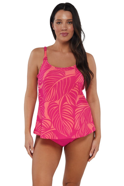 Sunsets Escape Blushing Palms Sandbar Rib Jenna Tankini Top