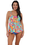 Sunsets Escape Festive Floral Sandbar Rib Jenna Tankini Top