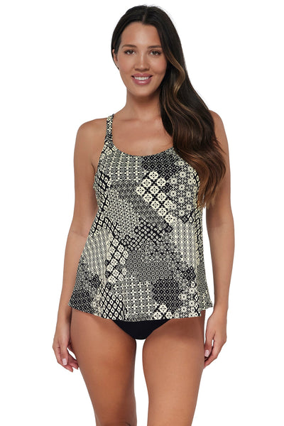 Sunsets Escape Venice Seagrass Texture Jenna Tankini Top