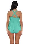 Sunsets Escape Aqua Mist Sandbar Rib Sadie Tankini Top