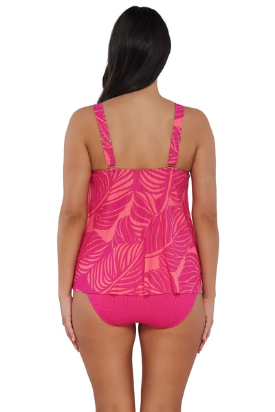 Sunsets Escape Blushing Palms Sandbar Rib Sadie Tankini Top