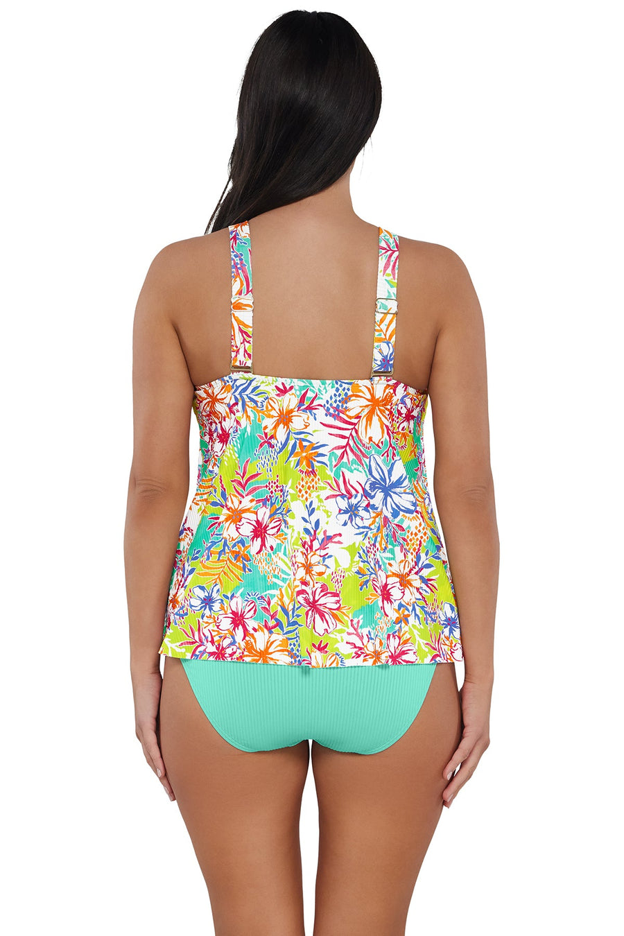 Sunsets Escape Botanical Bliss Sandbar Rib Sadie Tankini Top