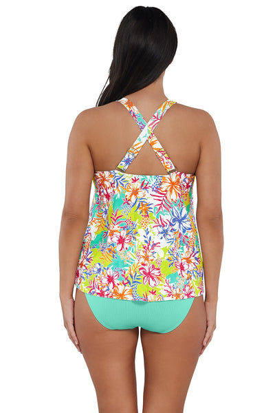 Sunsets Escape Botanical Bliss Sandbar Rib Sadie Tankini Top