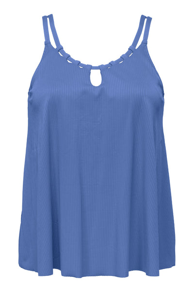 Sunsets Escape Harbor Blue Sandbar Rib Sadie Tankini Top