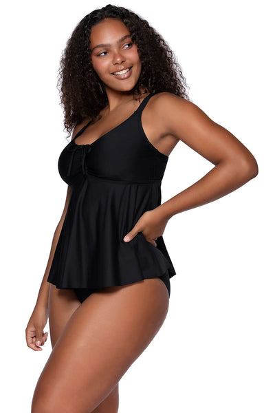 Sunsets Escape Black Marin Tankini Top