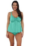 Sunsets Escape Aqua Mist Sandbar Rib Marin Tankini Top